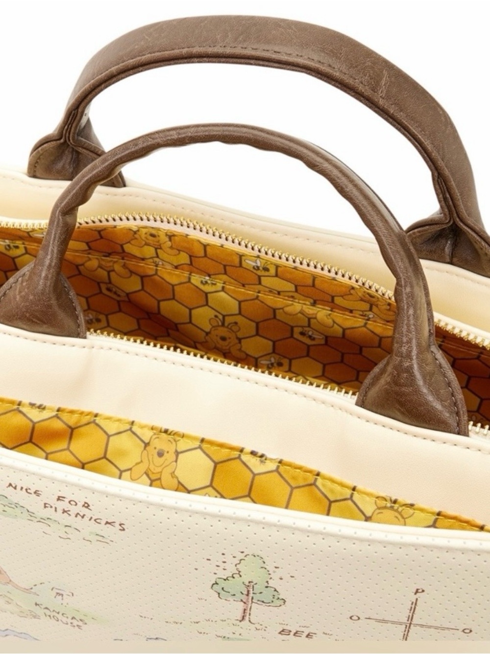 Winnie the Pooh 100 acre woods Map Tote - pin trading bag - Picture 3 of 3
